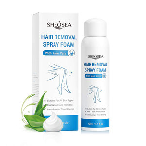 Spray <span class=keywords><strong>mousse</strong></span> <span class=keywords><strong>dépilatoire</strong></span> rapide et indolore à l'aloe vera, hydratant, pour femmes et hommes, tous types de peau - Product Image 1