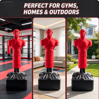 Mannequin de boxe humanoïde en silicone 175 cm, sac de frappe autoportant avec base à eau de 330 kg pour la maison, la salle de sport et les arts martiaux