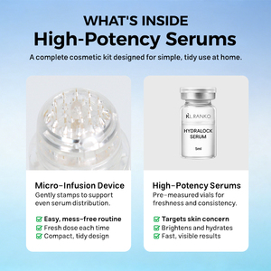 Kit <span class=keywords><strong>de</strong></span> sérum à <span class=keywords><strong>l</strong></span>'acide hyaluronique personnalisé OEM ODM, micro-infusion, hydratation 3D, anti-âge, éclaircissant, solution hydratante, marque privée - Product Image 6