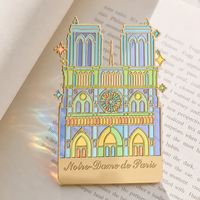 Marque-pages floraux modernes personnalisés en alliage de zinc translucide émaillé, accessoires de lecture en gros, cadeaux