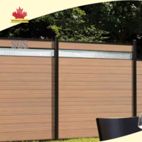 Nouveau design de clôture en composite co-extrusion Wpc Panneaux de clôture de jardin personnalisés pour l'extérieur