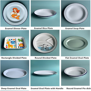 Plato para Pastel Redondo de 18 cm, 20 cm, 22 cm, Apto para Horno, Duradero, Fácil de Limpiar, para Restaurante, Pan, Cena, Blanco, con Logotipo Personalizado, Esmaltado - Product Image 5