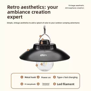 Nouvelle lanterne <span class=keywords><strong>de</strong></span> camping LED portable rétro <span class=keywords><strong>travail</strong></span> en plein air multifonction et lumière ambiante pour la randonnée et les visites Camping Light - Product Image 4