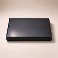 Boîte cadeau pliable noire personnalisée avec finition mate, pliable à plat, emballage pliable pour bijoux et cosmétiques, vente au détail