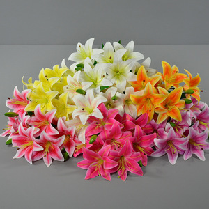ดอกลิลลี่ประดิษฐ์สีชมพู 12 ชิ้น ของ Dongchen Crafts สำหรับตกแต่งบ้านและงานแต่งงาน - Product Image 4