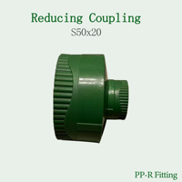Raccord de Transition Écologique en PPR Vert pour Alimentation en Eau, Raccord Réducteur pour Tuyau PPR, Douille pour Plomberie Eau Chaude et Froide 50*20mm