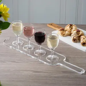 Yageli Custom Size Clear Acrylic Plastic Beer Wine Flight Set Sampler Paddle Wholesale