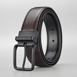 Cinturón de Cuero Vacuno de Alta Calidad para Hombre, Duradero, Giratorio, Reversible, de Doble Cara, Longitud Personalizable, para Estilo Casual o de Negocios - Product Image 2