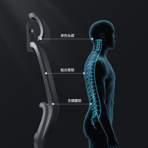 Silla de oficina ergonómica Chen Guan Mesh CG-022 con soporte lumbar para uso en escritorio - Product Image 1