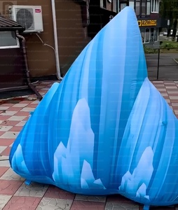 Gigantesco iceberg gonfiabile a LED luminoso in tessuto Oxford, modello di ghiacciaio gonfiabile per decorazioni invernali/eventi estivi/feste - Product Image 2