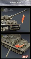 Yeni Gelen 66055 Tiger Ağır Tank Yapım Blokları Seti, Savaş Aracı Model Kiti, Erkek Çocuklar İçin Eğitici Montaj Oyuncağı, Çocuk Hediyesi