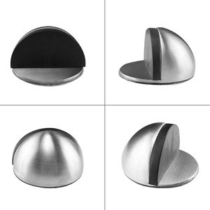 Stainless Steel Turtle Top Door Stop <b>Brushed</b> Steel Black Antique Blue Red Gold <b>Floor</b> Mount Minimalist Design Easy Installation - Product Image 4