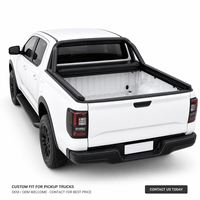 Couverture de benne rigide à trois volets profil bas noir mat, fixation sans perçage par serre-câble pour GMC Sierra 1500 6.5FT OEM ODM