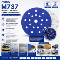 6 inç 150 mm Çok Amaçlı Seramik Film Zımpara Diskleri, Oto Boya Tamiri, Macun Zımparalama, Ahşap İşleme ve Metal Parlatma için