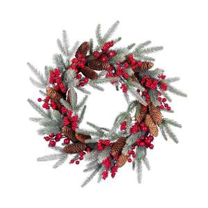 Guirlande avec cônes de pin et baies rouges DIAM. 60 - Product Image 1