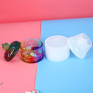 Box Resin Mold with Lids DIY Jewelry Jar Silicone Mold Jewelry Storage Box Resin Container Candy Box Mold Craft