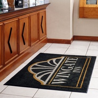 Tapis de bienvenue imprimé avec logo de qualité supérieure, lavable, en nylon 6.6, tapis de porte de marque, tapis personnalisé haute définition pour les magasins de détail