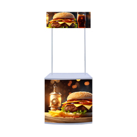 Comptoir de promotion publicitaire portable en plastique pliable, stand de promotion publicitaire