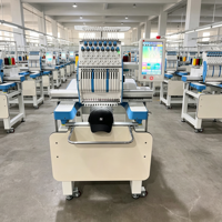 Machine à broder numérique plate de qualité supérieure, 1000 tr/min, pour la broderie de logos sur casquettes