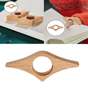 Prensa para libros de madera, soporte para libros de 8,5x3,5x1,5 cm, para lectura con una sola mano, clip para libros - Product Image 3