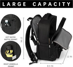 Mochila de gran capacidad de moda con logotipo personalizado con bolsillo de almacenamiento para ordenador, mochila para ordenador portátil de viaje de negocios con carga para hombres - Product Image 3