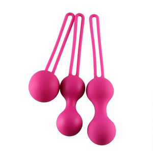 Bolas de Kegel de silicona con asas para terapia corporal y relajación - Product Image 1