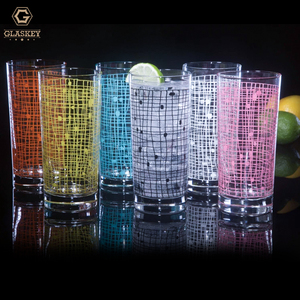 Cesta hecha a mano con serigrafía Weave16oz Vaso para beber agua Highball Collins Vasos para beber Lavavajillas Vasos de cóctel seguros - Product Image 4
