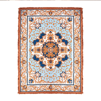Tapis de salon en promotion, facile à nettoyer, tissé à la main, grand tapis jacquard personnalisé, style bohème, motif géométrique, antidérapant