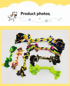 Eco-friendly corda colorata di cotone cane giocattolo da masticare durevole Pet interattivo corda da masticare giocattolo per la formazione di masticatori di intrattenimento - Product Image 2
