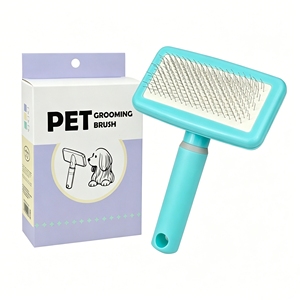 Spazzola districante per cani e gatti, pettine morbido per la rimozione del pelo e lo smacchiettamento, spazzola delicata per la rimozione del pelo in eccesso per animali domestici - Product Image 4