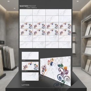 Carreaux muraux en céramique imprimés en jet d'encre 3D attrayants 300x600mm, finition numérique brillante émaillée, pour murs extérieurs et intérieurs en briques réfractaires - Product Image 5