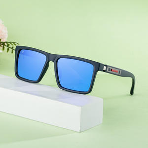 Nouvelles lunettes de soleil polarisées à monture carrée pour hommes, monture en plastique noir et métal, lentilles TAC, protection UV400, lunettes de soleil d'extérieur - Product Image 1