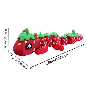 3D Printed Wood <b>Easter</b> Decoration <b>Ornament</b> Creative Gift Realistic Cute Strawberry Dragon Children's Educational - Product Image 1