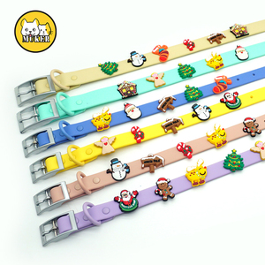 Muker mới giáng sinh mement ly khai Polyester PVC tráng vật nuôi cổ áo quyến rũ trang trí có thể điều chỉnh biểu tượng tùy chỉnh các bản vá lỗi - Product Image 2