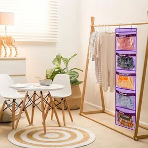 Vibrant Weekly Kids Closet Organizer Convenient Hanging Storage for Monday to Friday School Clothes - Product Image 6