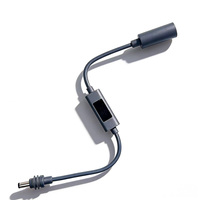 Câble d'alimentation 12V 24V DC 5521 avec voltmètre pour Starlink Mini, cordon d'extension DC 5,5 x 2,1 mm mâle vers femelle