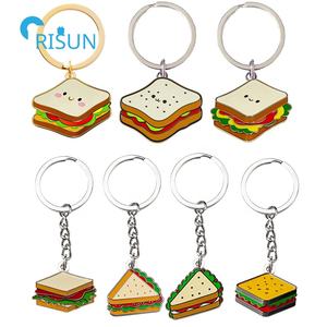 พวงกุญแจแซนวิชแสนอร่อยพร้อมเคลือบโลโก้ออกแบบได้ตามต้องการ - Product Image 1