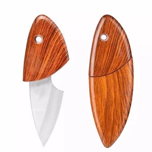 Mini Wooden Fish Knife Stainless Steel Blade 3.9in Length Kitchen Fruit Home Use <b>Multi</b> Functional <b>Tool</b> - Product Image 5
