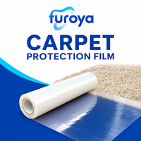 Film de protection pour tapis de chantier, film PE brillant imperméable pour la préservation professionnelle des surfaces