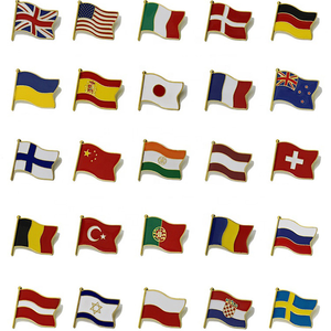 Pin de Solapa Esmaltado Personalizado al por Mayor con Mapa de Bandera de Países: Qatar, Alemania, Guyana, Siria - Product Image 1