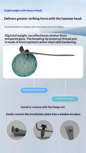 Outil de sécurité et <span class=keywords><strong>utilitaire</strong></span> 3-en-1 <span class=keywords><strong>pour</strong></span> voiture : brise-vitre, chausse-pied et installateur de <span class=keywords><strong>couvre</strong></span>-roues - Product Image 4