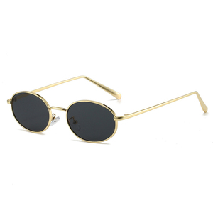 Nouvelles Lunettes de <span class=keywords><strong>Soleil</strong></span> Rétro Punk 2026 pour Femme, Monture Métallique Elliptique Tendance, Protection UV400 pour Homme, Style Steampunk - Product Image 4