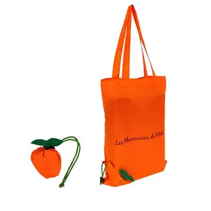 大容量定制环保可折叠尼龙购物袋可重复使用聚酯折叠购物袋供超市使用