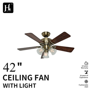 Vintage Classic 5 Wooden Blades Fancy American Style Ceiling Fan with Light - Product Image 2