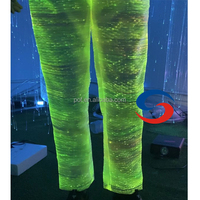 Rvb LED émet une Fiber optique lumineuse pantalon lumineux personnalisé pantalon large et pantalon