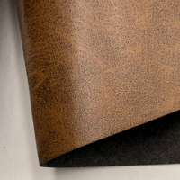 Prix de gros usine Cuir synthétique ondulé PU marron-noir épais de 1,2 mm résistant aux rayures pour sacs et étiquettes personnalisées