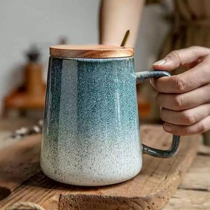 Tasse à thé en céramique personnalisée écologique vintage, glaçure réactive, tasse à café, tasse en grès rétro, tasses à cappuccino en vrac en céramique - Product Image 6
