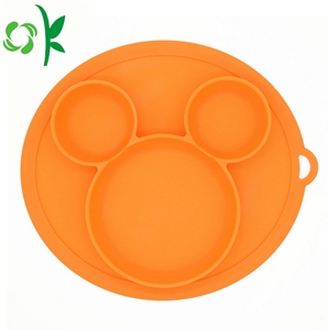 OKSILICONE-<span class=keywords><strong>Assiette</strong></span> <span class=keywords><strong>en</strong></span> silicone pour bébé <span class=keywords><strong>en</strong></span> <span class=keywords><strong>forme</strong></span> <span class=keywords><strong>de</strong></span> <span class=keywords><strong>Mickey</strong></span>, facile à nettoyer, facile à nettoyer - Product Image 1