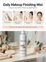 Spray Fixateur de Maquillage Hydratant Végétalien Longue Tenue pour le Visage, Fabricant en Marque Blanche, Cosmétiques Personnalisés avec Logo, Brume Fixatrice