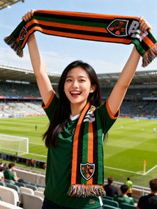 ผ้าพันคอเชียร์ฟุตบอลแบบกำหนดเอง สองด้าน หนา สองชั้น พร้อมโลโก้ สำหรับเชียร์ทีมชาติ - Product Image 2